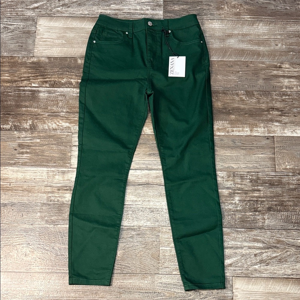 Zenana High Rise Skinny Color Denim Pants – Stretchy & Sleek Size Medium